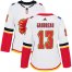Adidas Calgary Flames #13 Johnny Gaudreau White Road Authentic Womens Stitched NHL Jersey
