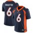 Nike Denver Broncos #6 Sam Martin Navy Blue Alternate Mens Stitched NFL Vapor Untouchable Limited Jersey