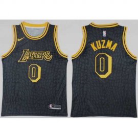 Nike Los Angeles Lakers #0 Kyle Kuzma Black NBA Swingman City Edition Jersey