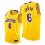 Nike Los Angeles Lakers #6 LeBron James Mens 2021-22 75th Diamond Anniversary NBA Jersey Gold Mens