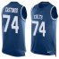 Nike Indianapolis Colts #74 Anthony Castonzo Royal Blue Team Color Mens Stitched NFL Limited Tank Top Jersey