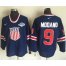 Team USA #9 Mike Modano Navy Blue 2014 Olympic Nike Throwback Stitched NHL Jersey