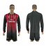 AC Milan Blank Home Long Sleeves Soccer Club Jersey