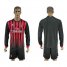 AC Milan Blank Home Long Sleeves Soccer Club Jersey