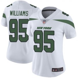 Nike New York Jets #95 Quinnen Williams White Womens Stitched NFL Vapor Untouchable Limited Jersey