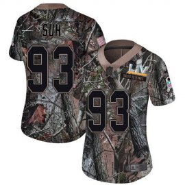 Nike Tampa Bay Buccaneers #93 Ndamukong Suh Camo Womens Super Bowl LV Bound Stitched NFL Limited Rush Realtree Jersey