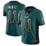 Nike Philadelphia Eagles #11 Carson Wentz Midnight Green Team Color Mens Stitched NFL Limited Rush Drift Fashion Jersey