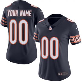 Nike Chicago Bears Customized Navy Blue Team Color Stitched Vapor Untouchable Limited Womens NFL Jersey