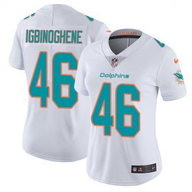 Nike Miami Dolphins #46 Noah Igbinoghene White Womens Stitched NFL Vapor Untouchable Limited Jersey