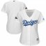 Los Angeles Dodgers Majestic Womens 2019 Postseason Home Official Cool Base Team Jersey White