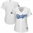 Los Angeles Dodgers Majestic Womens 2019 Postseason Home Official Cool Base Team Jersey White