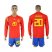 Spain #20 Asensio Red Home Long Sleeves Soccer Country Jersey