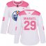 Adidas Edmonton Oilers #29 Leon Draisaitl White/Pink Authentic Fashion Womens Stitched NHL Jersey