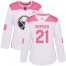 Adidas Buffalo Sabres #21 Kyle Okposo White/Pink Authentic Fashion Womens Stitched NHL Jersey