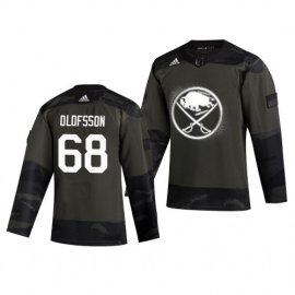 Buffalo Sabres #68 Victor Olofsson Adidas 2019 Veterans Day Mens Authentic Practice NHL Jersey Camo