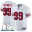 Nike San Francisco 49ers #99 DeForest Buckner White Super Bowl LIV 2020 Rush Mens Stitched NFL Vapor Untouchable Limited Jersey