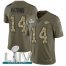 Nike Kansas City Chiefs #14 Sammy Watkins Olive/Camo Super Bowl LIV 2020 Mens Stitched NFL Limited 2017 Salute To Service Jersey