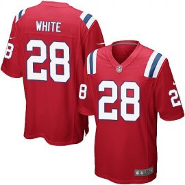 Nike New England Patriots #28 James White Red Alternate Youth Stitched NFL Elite Jersey