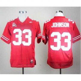 Ohio State Buckeyes #33 Pete Johnson Red Stitched NCAA Jersey