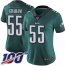Nike Philadelphia Eagles #55 Brandon Graham Midnight Green Team Color Womens Stitched NFL 100th Season Vapor Limited Jersey