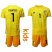 Belgium #1 Courtois Yellow Goalkeeper Kid Soccer Country Jersey