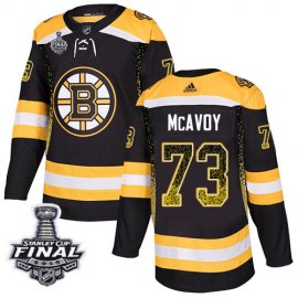 Adidas Boston Bruins #73 Charlie McAvoy Black Home Authentic Drift Fashion 2019 Stanley Cup Final Stitched NHL Jersey