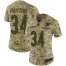 Nike Chicago Bears #34 Walter Payton Camo Womens Stitched NFL Limited 2018 Salute to Service Jersey