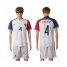 France #4 Varane Away Soccer Country Jersey