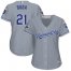 Kansas City Royals #21 Lucas Duda Grey Road Womens Stitched MLB Jersey