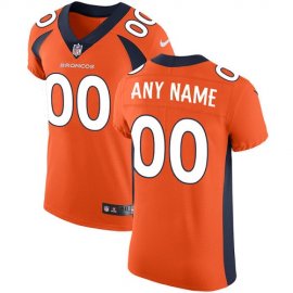 Nike Denver Broncos Customized Orange Team Color Stitched Vapor Untouchable Elite Mens NFL Jersey