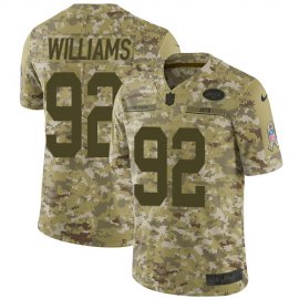 Nike New York Jets #92 Leonard Williams Camo Mens Stitched NFL Limited 2018 Salute To Service Jersey