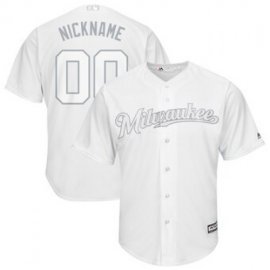 Milwaukee Brewers Majestic 2019 Players Weekend Cool Base Roster Custom Jersey White