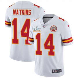 Nike Kansas City Chiefs #14 Sammy Watkins White Youth Super Bowl LV Bound Stitched NFL Vapor Untouchable Limited Jersey