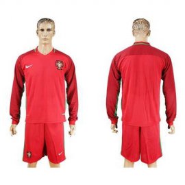 Portugal Blank Home Long Sleeves Soccer Country Jersey