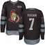 Adidas Ottawa Senators #7 Brady Tkachuk Black 1917-2017 100th Anniversary Stitched NHL Jersey