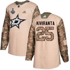 Adidas Dallas Stars #25 Joel Kiviranta Camo Authentic 2017 Veterans Day 2020 Stanley Cup Final Stitched NHL Jersey