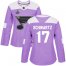 Adidas St. Louis Blues #17 Jaden Schwartz Purple Authentic Fights Cancer Stanley Cup Champions Womens Stitched NHL Jersey