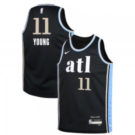 Trae Young Atlanta Hawks Nike Youth 2023/24 Swingman Replica Jersey – City Edition – Black