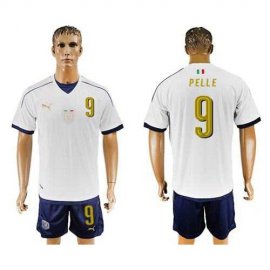 Italy #9 Pelle Away Soccer Country Jersey