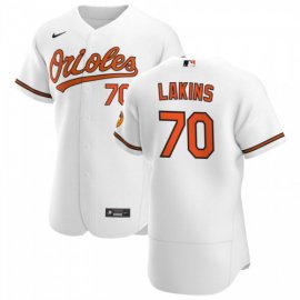 Baltimore Orioles #70 Travis Lakins Sr. Mens Nike White Home 2020 Authentic Player MLB Jersey
