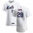 New York Mets #28 J.D. Davis Mens Nike White Home 2020 Authentic Player MLB Jersey