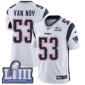 Nike New England Patriots #53 Kyle Van Noy White Super Bowl LIII Bound Mens Stitched NFL Vapor Untouchable Limited Jersey