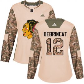 Adidas Chicago Blackhawks #12 Alex DeBrincat Camo Authentic 2017 Veterans Day Womens Stitched NHL Jersey