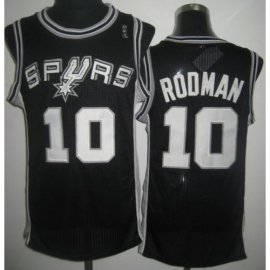 San Antonio Spurs #10 Dennis Rodman Black Throwback Revolution 30 NBA Basketball Jerseys Cheap