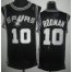San Antonio Spurs #10 Dennis Rodman Black Throwback Revolution 30 NBA Basketball Jerseys Cheap