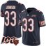 Nike Chicago Bears #33 Jaylon Johnson Navy Blue Team Color Mens Stitched NFL 100th Season Vapor Untouchable Limited Jersey