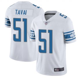 Nike Detroit Lions #51 Jahlani Tavai White Mens Stitched NFL Vapor Untouchable Limited Jersey