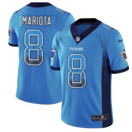 Nike Tennessee Titans #8 Marcus Mariota Light Blue Alternate Mens Stitched NFL Limited Rush Drift Fashion Jersey