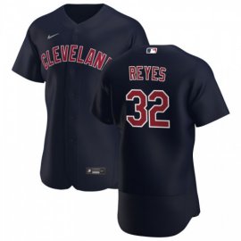Cleveland Indians #32 Franmil Reyes Mens Nike Navy Alternate 2020 Authentic Player MLB Jersey