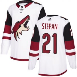Adidas Arizona Coyotes #21 Derek Stepan White Road Authentic Stitched Youth NHL Jersey